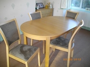 Extending dining table and 4/5 chairs